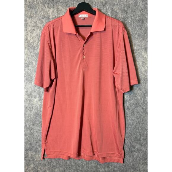 Peter Millar Pink Gray Stripe Summer Comfort Polo XL - Picture 1 of 5